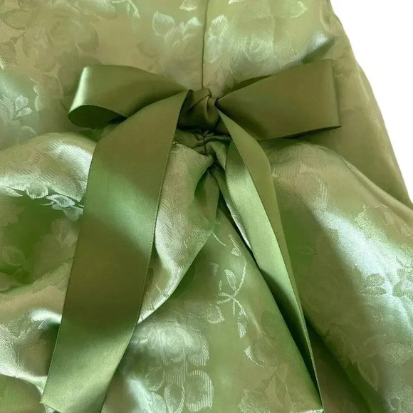 Jessica Mcclintock Gunne Sax Green Brocade Bridesmaids Cocktail Dress Size 6 - Picture 4 of 9